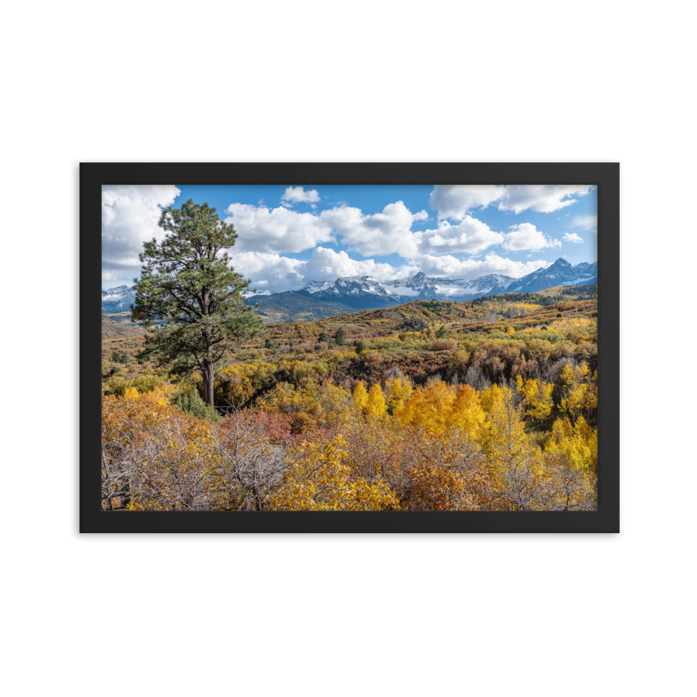 San Juan Mountains Scenic View in Colorado - Framed Photo
