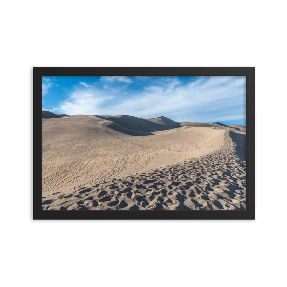 Great Sand Dunes National Park - People on the Dunes - Framed Photo
