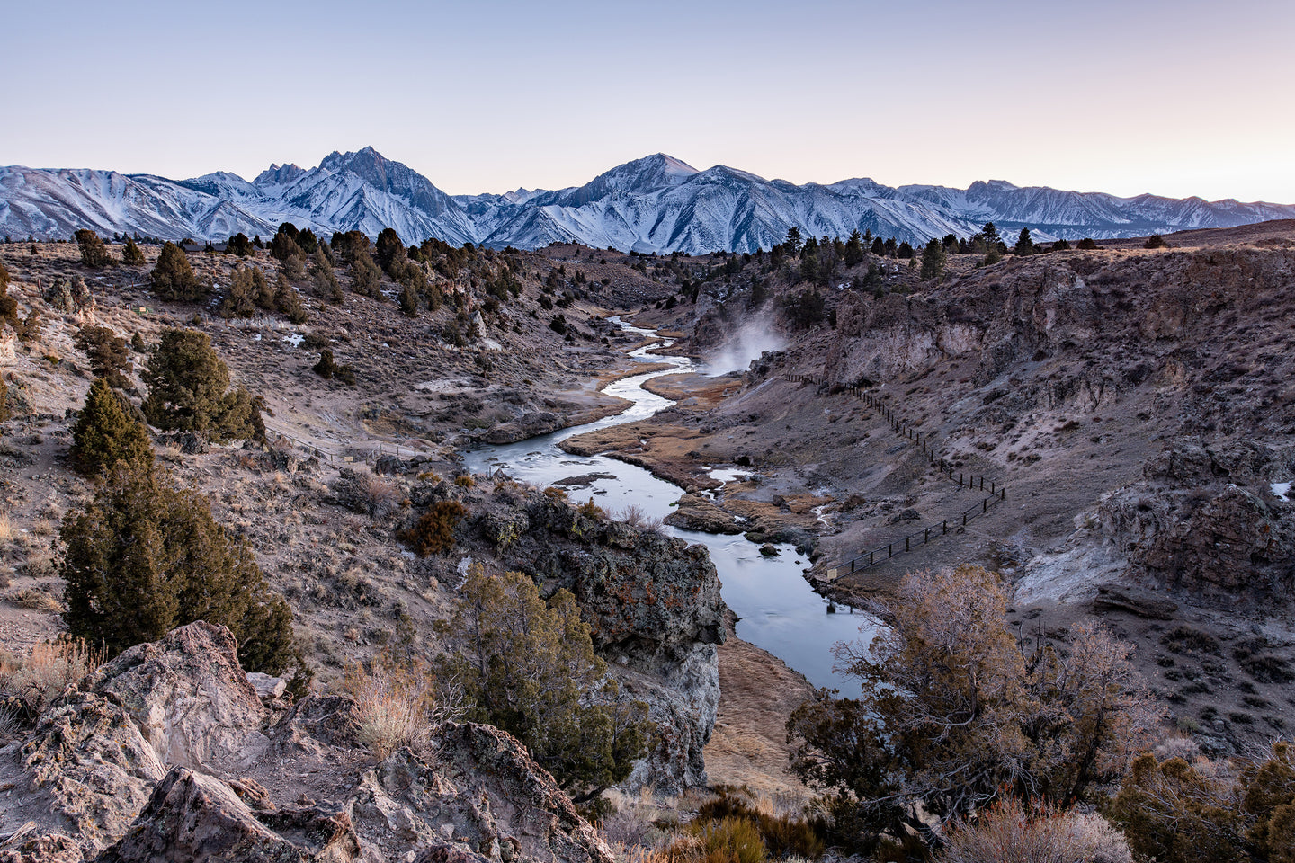 Brees Lookout at Hot Creek in Mammoth Lakes, California